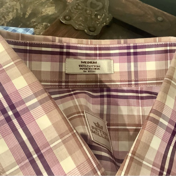 Pair of Peter Millar Plaid Shirts Sz Medium - Picture 7 of 7